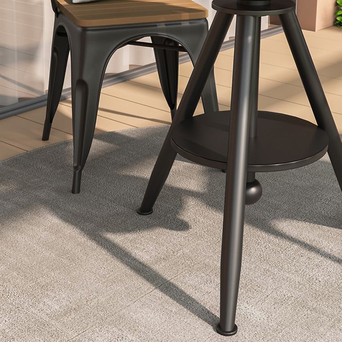 Tavolo da pranzo rotondo moderno in metallo tavolo da pranzo in altezza regolabile casual