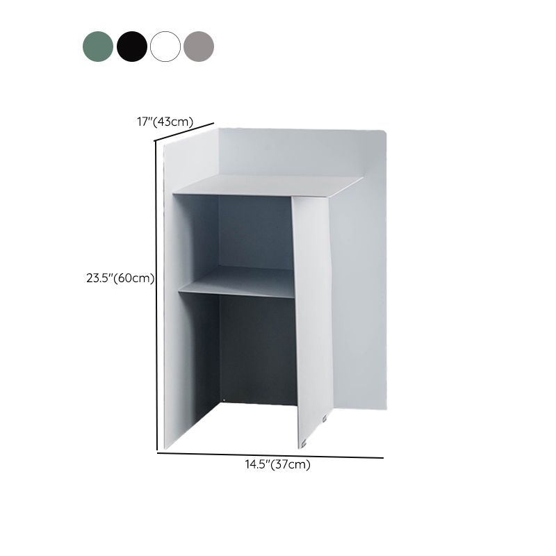 金属棚付きの金属抽象端エンドテーブルミッドセンチュリーサイドテーブル