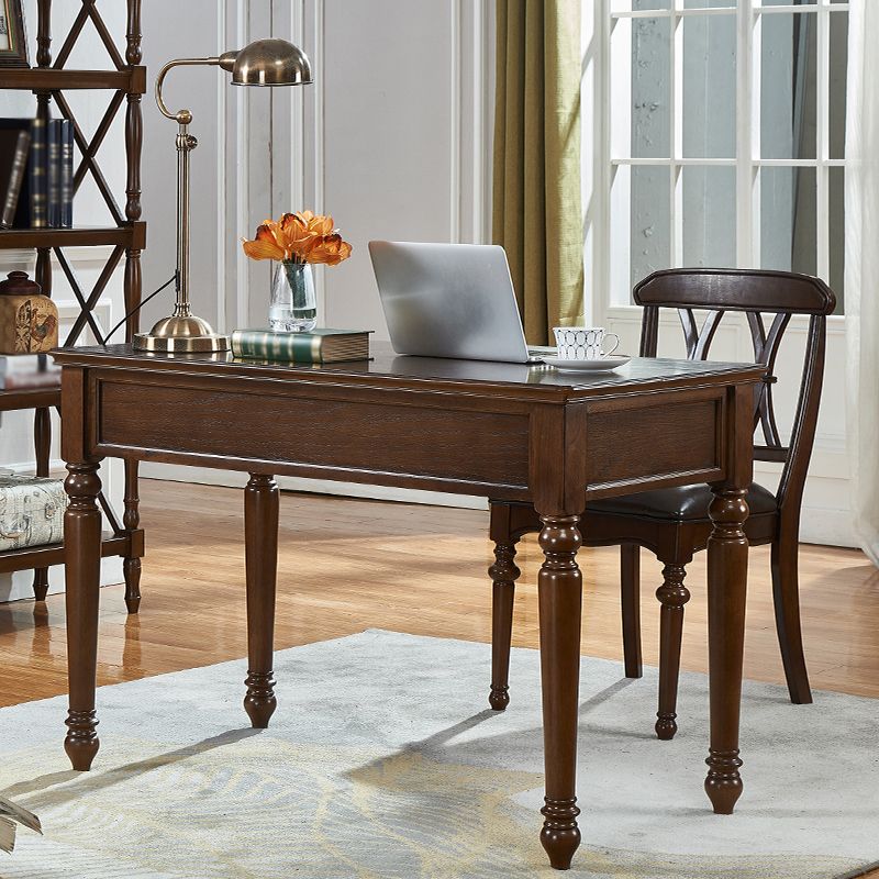 Solid Wood Mid-Century Modern Table Rectangle Rubberwood Top Table for Home Clearhalo ' dining_table' 'Dining Tables & Seating' 'Dining Tables' 'furn' 'furn_dining_table' 'Furniture' 'furniture_dining_table' 'Kitchen & Dining Furniture' 'kitchen&dining_furn' 'kitchen' 'kitchen_dining_table' 1200x1200_2b3fa216-b2fe-4199-8bc8-f9226faf2218