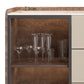 Glam Stone Sideboard Cabinet Sideboard 3 Drawers Server with Storage Clearhalo 'buffet_sideboard' 'Buffets & Sideboards' 'furn' 'furn_buffet_sideboard' 'Furniture' 'Kitchen & Dining Furniture' 1200x1200_2b426fc8-fdab-4855-a6e7-08eacfb14793