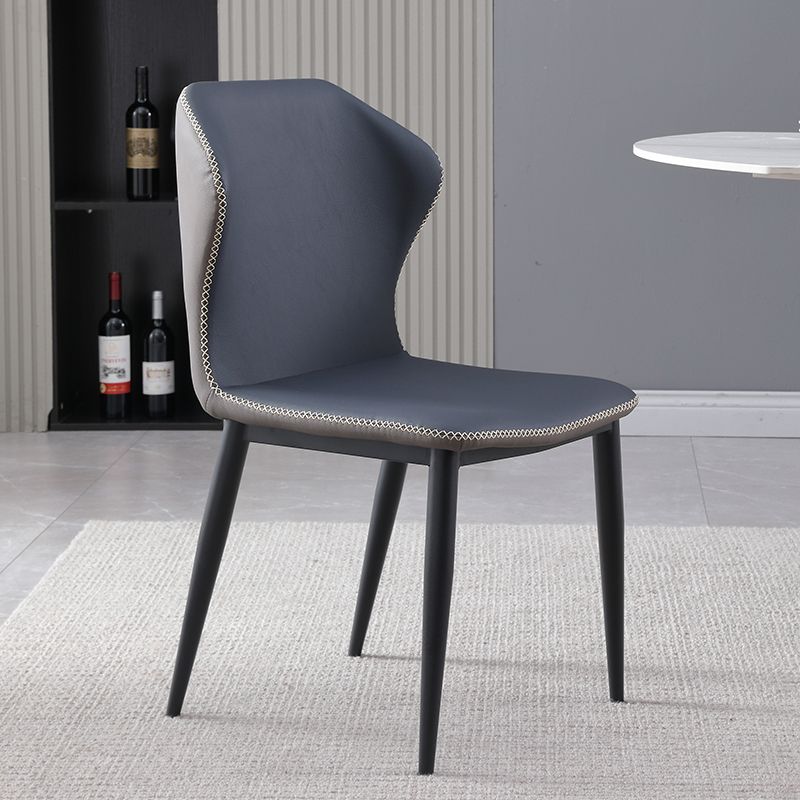 Industrial Metal Dining Room Chairs Armless Wingback Side Chair (Set of 2) Clearhalo ' kitchen&dining_furn' 'Dining Chairs' 'Dining Tables & Seating' 'dining_chair' 'furn' 'furn_dining_chair' 'Furniture' 'furniture_dining_chair' 'Kitchen & Dining Furniture' 'kitchen' 1200x1200_2b43b58a-bb6f-4ffb-8329-5157f5f75880