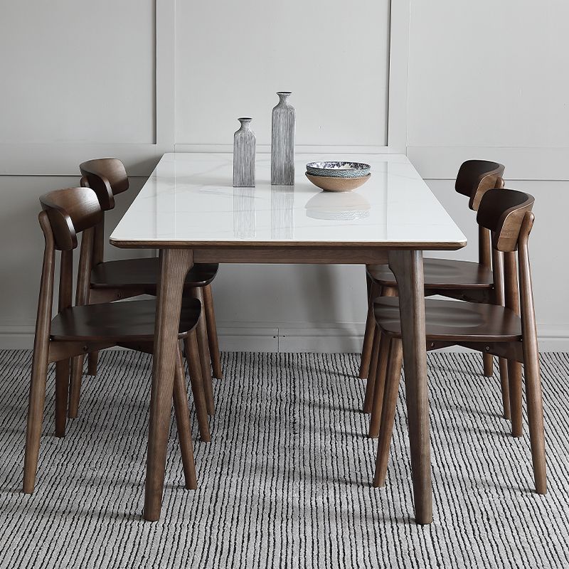 Contemporary Sintered Stone Dining Table Rectangular 4 Legs Table in White Clearhalo ' dining_table' 'Dining Tables & Seating' 'Dining Tables' 'furn' 'furn_dining_table' 'Furniture' 'furniture_dining_table' 'Kitchen & Dining Furniture' 'kitchen&dining_furn' 'kitchen' 'kitchen_dining_table' 1200x1200_2b43c9a9-8533-4ce5-9b95-19e1a55efff4