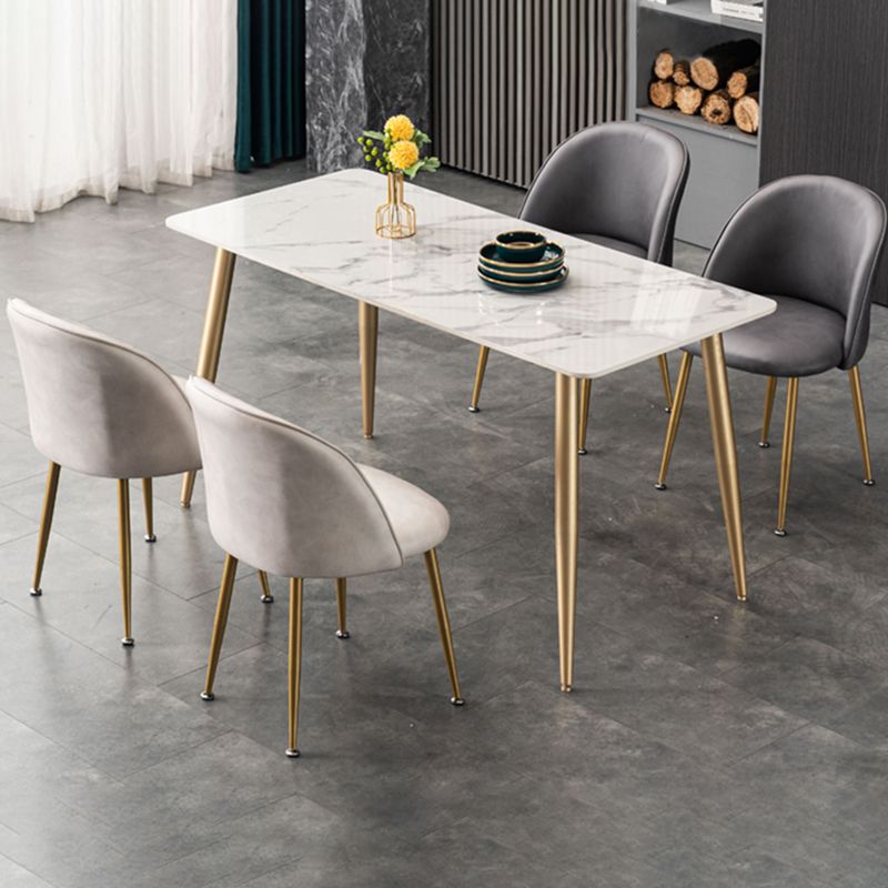 Glam Style 16.5'' Wide Dining Room Chair Solid Back Side Chair with 4 Legs for Home Use Clearhalo ' kitchen&dining_furn' 'Dining Chairs' 'Dining Tables & Seating' 'dining_chair' 'furn' 'furn_dining_chair' 'Furniture' 'furniture_dining_chair' 'Kitchen & Dining Furniture' 'kitchen' 1200x1200_2b45cee6-94c2-4231-9b60-e8fdebcdfde2