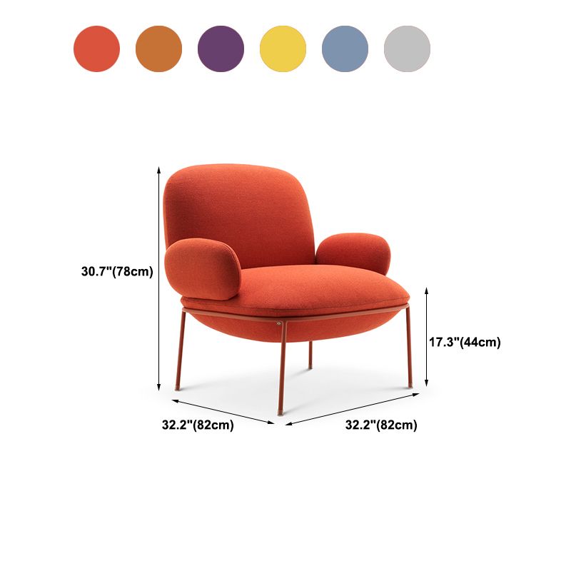 Contemporary 32.3"Wide Velvet Fixed Back Sponge 4 Legs Arm Chair Clearhalo 'Accent Chairs' 'accent_chairs' 'Chairs & Seating' 'furn' 'furn_accent_chairs' 'Furniture' 'Living Room Furniture' 1200x1200_2b4665a4-807f-4ee8-9f17-65ee7daa2b47