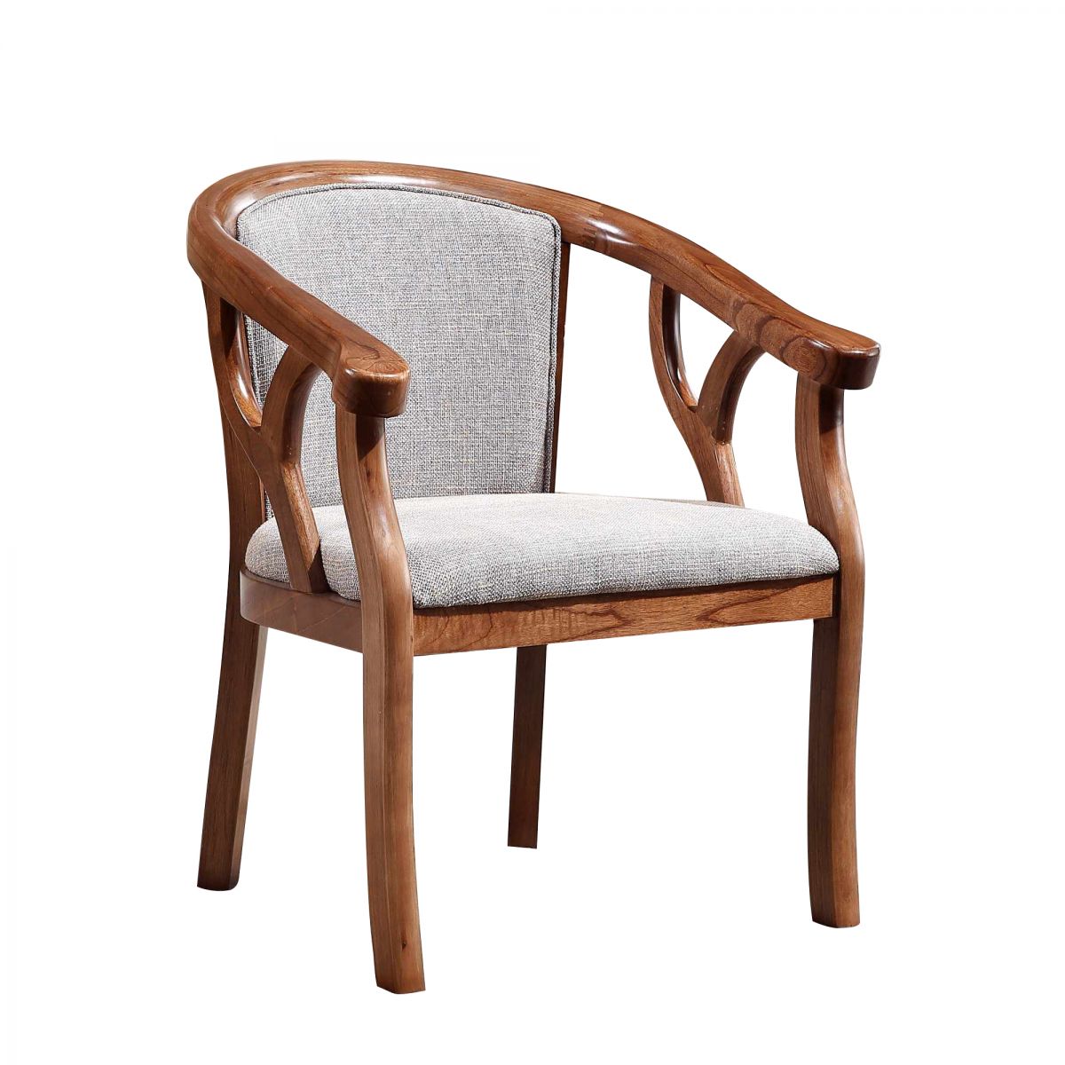 Sedia da pranzo tradizionale sedia a braccio da pranzo in legno massiccio per hotel