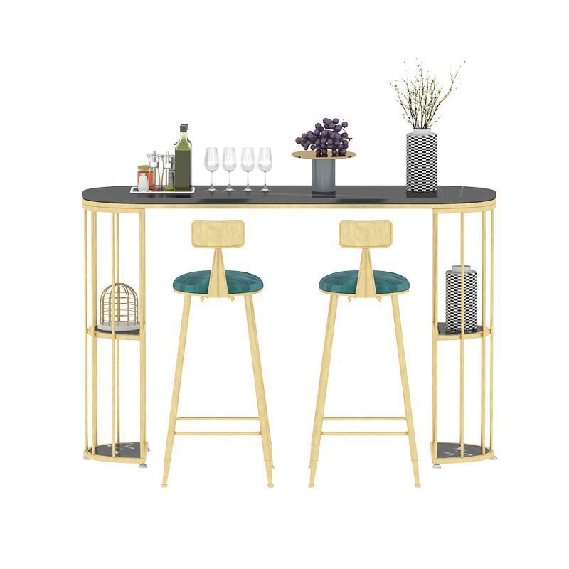 Nordic Style Bar Table 42-inch Height Metal Base Bistro Table for Living Room Clearhalo 'Bar Furniture' 'Bar Tables' 'bar_tables' 'Furniture' 'furniture_bar_tables' 'Kitchen & Dining Furniture' 1200x1200_2b4999a1-a1ae-4250-abcb-92feb13da90a