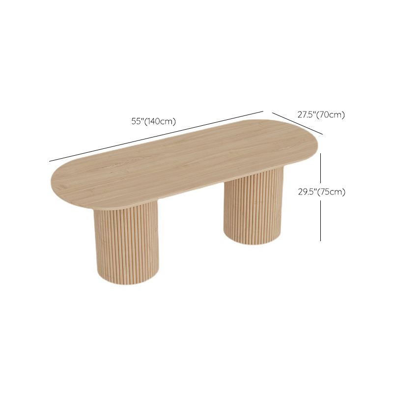 Contemporary Solid Wood Dining Table Oval Dining Table for Home Use Clearhalo 'Dining Tables & Seating' 'Dining Tables' 'dining_table' 'furn' 'furn_dining_table' 'Furniture' 'Kitchen & Dining Furniture' 1200x1200_2b499a4a-9ee1-41ad-bce2-78812d3203ff