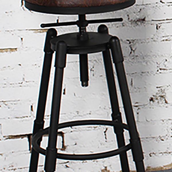 Industrial Rotatable Armless Counter Stool Iron Bar Stool with Pedal Clearhalo 'Bar Furniture' 'Bar Stools' 'bar_stools' 'furn' 'furn_bar_stools' 'Furniture' 'Kitchen & Dining Furniture' 1200x1200_2b4a028e-2fd3-48d3-8be7-05653b2b8c51
