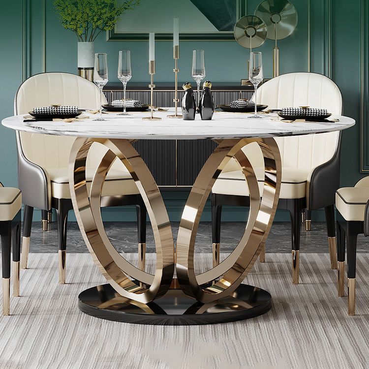 Round Pedestal Dining Site Table Traditional Luxury Marble Table for Home Clearhalo ' dining_table' 'Dining Tables & Seating' 'Dining Tables' 'furn' 'furn_dining_table' 'Furniture' 'furniture_dining_table' 'Kitchen & Dining Furniture' 'kitchen&dining_furn' 'kitchen' 'kitchen_dining_table' 1200x1200_2b4b2672-19a1-433b-8b33-aa4e69245e72