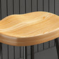 Tabouret de comptoir en bois de style contemporain Tabouret de bar sans dossier avec pieds en métal