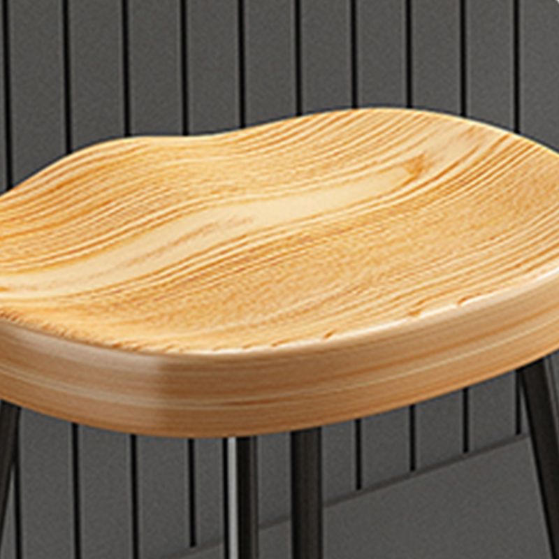 Tabouret de comptoir en bois de style contemporain Tabouret de bar sans dossier avec pieds en métal
