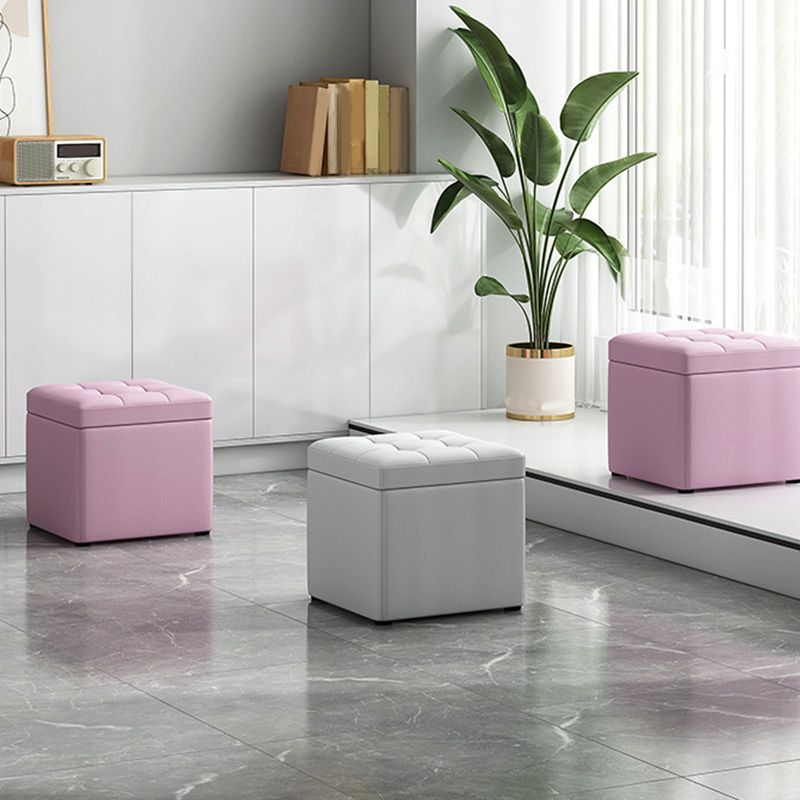 Modern Dark Grey Square Pouf Cotton Tear Resistant Pouf for Living Room Clearhalo 'furn' 'furn_ottomans_poufs' 'Furniture' 'Living Room Furniture' 'Ottomans & Poufs' 'ottomans_poufs' 1200x1200_2b4dd2f2-ad00-4821-ad81-cf4880ad8052