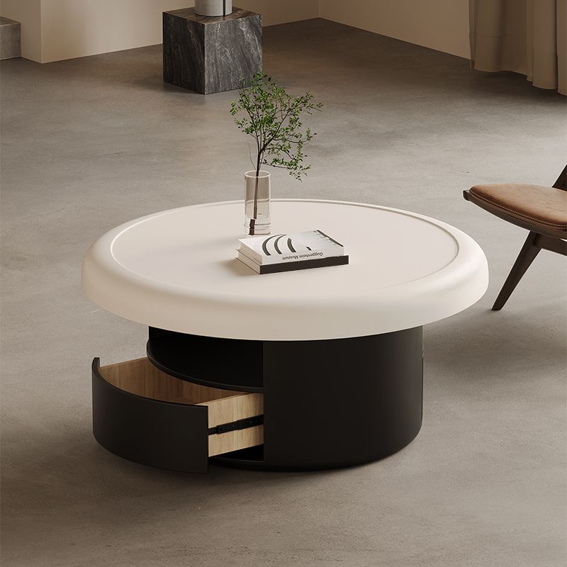 Table de cocktail contemporaine Table de cocktail basse sur pied rond