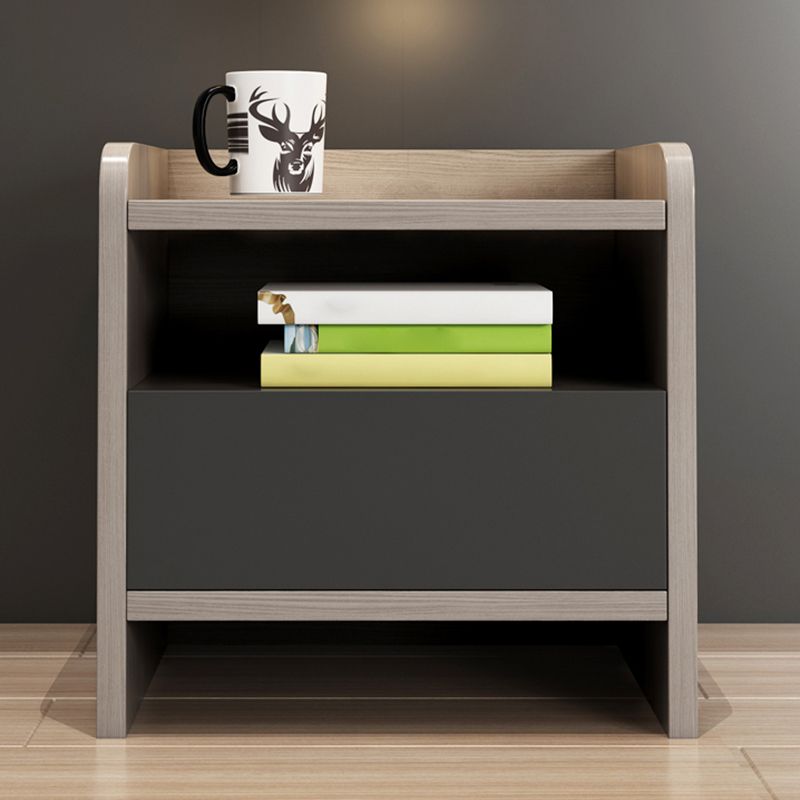 1 Drawer Wooden Night Table Contemporary Nightstand with 1 Shelf ,19.7 Tall Clearhalo 'Bedroom Furniture' 'furn' 'furn_night_stand' 'Furniture' 'night_stand' 'Nightstands' 1200x1200_2b50adfc-1235-4d88-b897-8e805bc4726c