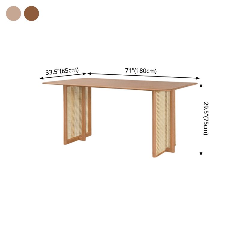 Ashwood Solid Wood Dining Table Wood Color Simplicity Fixed Table for Dining Room Clearhalo ' dining_table' 'Dining Tables & Seating' 'Dining Tables' 'furn' 'furn_dining_table' 'Furniture' 'furniture_dining_table' 'Kitchen & Dining Furniture' 'kitchen&dining_furn' 'kitchen' 'kitchen_dining_table' 1200x1200_2b519b0e-38c1-4ff1-8ff9-c3ff3ce78a08