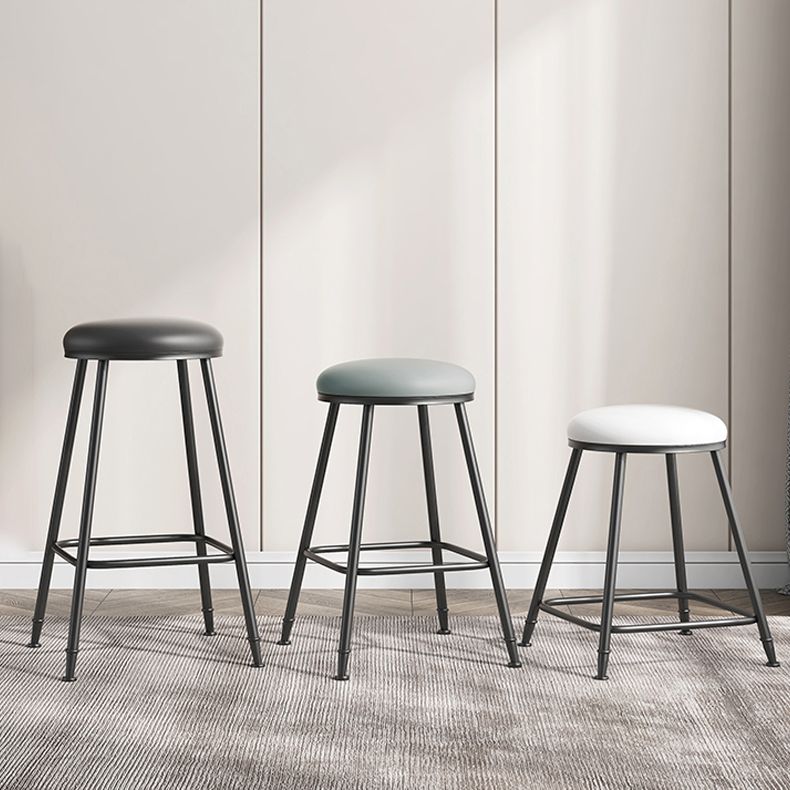Scandinavian Backless Footrest Barstool Matte Finish Upholstered Home Stool Clearhalo 'Bar Furniture' 'Bar Stools' 'bar_stools' 'furn' 'furn_bar_stools' 'Furniture' 'furniture_bar_stools' 'Kitchen & Dining Furniture' 1200x1200_2b52fd9d-7bcd-4635-a060-a90466694afd