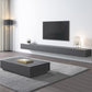 Modern Wood TV Stand Console Floating Black TV Media Stand for Living Room Clearhalo 'furn' 'furn_tv_stands_entertainment_centers' 'Furniture' 'Living Room Furniture' 'TV Stands & Entertainment Centers' 'TV Stands & Media Storage Furniture' 'tv_stands_entertainment_centers' 1200x1200_2b532f6f-c453-4bb9-8e26-8a6c4de40ef9