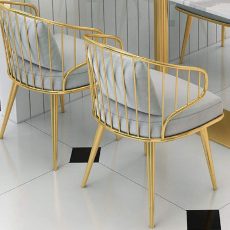 Metal Arm Chair Glam Style Windsor Back Dining Chair for Dining Room Clearhalo 'Dining Chairs' 'Dining Tables & Seating' 'dining_chair' 'furn' 'furn_dining_chair' 'Furniture' 'furniture_dining_chair' 'Kitchen & Dining Furniture' 1200x1200_2b53fab7-a171-4cb0-a41e-e3034c4c5b5e