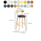 Tabouret de bar en bois de tabouret de comptoir de dossier sans bras industriel avec pédale pour café