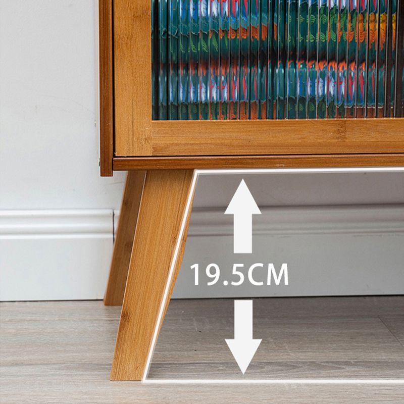 Modern Style Open Storage Buffet Stand Buffet Buffet Buffet de madera de ingeniería marrón