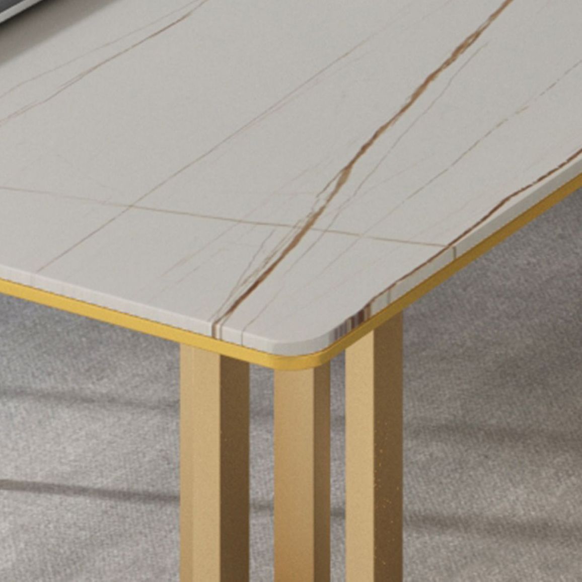 Sintered Stone Home Writing Table Industrial Fixed Meeting Table ...