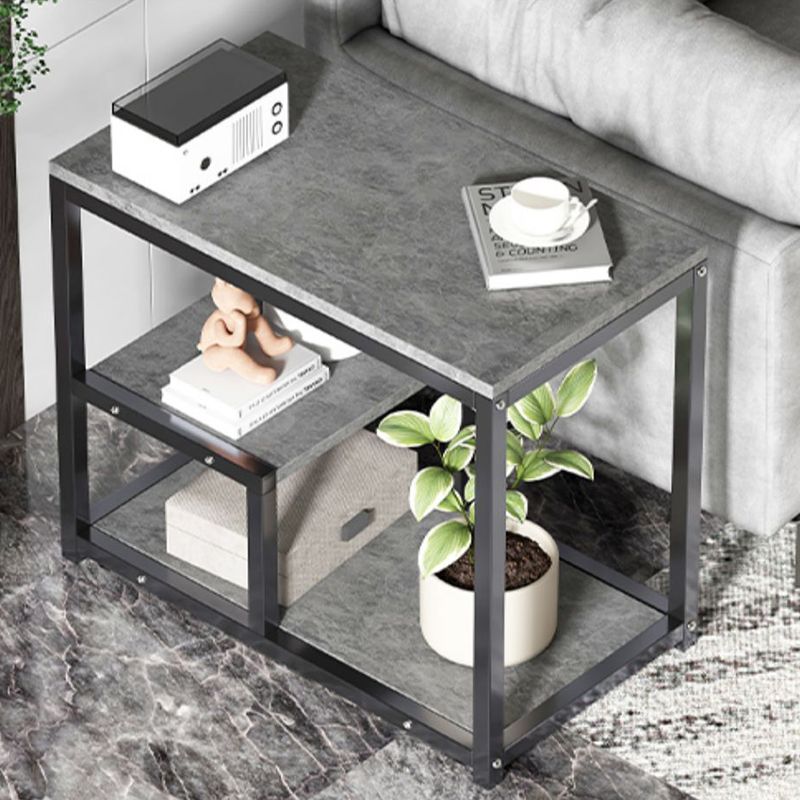 Industrial Rectangular Accent Side Table Metal Side End Snack Table Clearhalo 'Coffee & Accent Tables' 'End & Side Tables' 'end_side_tables' 'furn' 'furn_end_side_tables' 'Furniture' 'Living Room Furniture' 1200x1200_2b581423-9834-42fb-adfc-e98d10a98a26