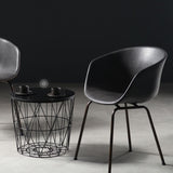 Industrial Style Metal Matte Finish Dining Arm Chair Solid Back Dining Chair Clearhalo ' kitchen&dining_furn' 'Dining Chairs' 'Dining Tables & Seating' 'dining_chair' 'Furniture' 'furniture_dining_chair' 'Kitchen & Dining Furniture' 'kitchen' 1200x1200_2b5820a6-50dc-4769-a2b7-c9982b6bf4d9