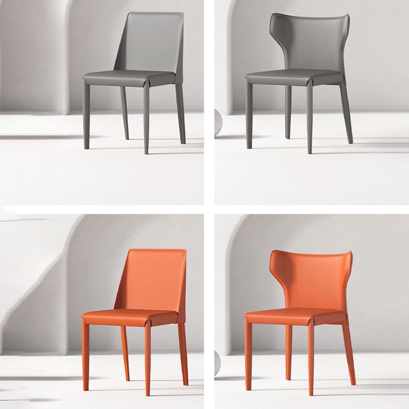 Modern Style Wingback Side Chair PU Leather Chairs for Dining Room Clearhalo 'Dining Chairs' 'Dining Tables & Seating' 'dining_chair' 'furn' 'furn_dining_chair' 'Furniture' 'furniture_dining_chair' 'Kitchen & Dining Furniture' 1200x1200_2b58c585-1e83-48c2-8149-d56cbc817e34