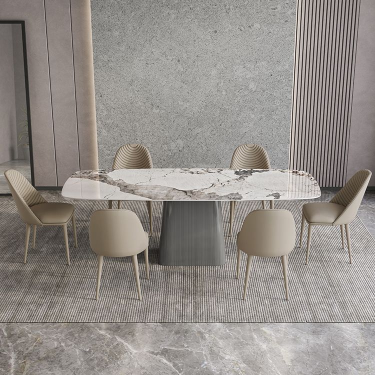 Modern Kitchen Stone Furniture 1/4/5/7 Pieces Rectangle Dining Room Table with Side Chairs Clearhalo 'Dining Room Sets' 'Dining Tables & Seating' 'dining_room_set' 'furn' 'furn_dining_room_set' 'Furniture' 'Kitchen & Dining Furniture' 1200x1200_2b58e9f7-3ee7-4251-b808-f02b2caf1628