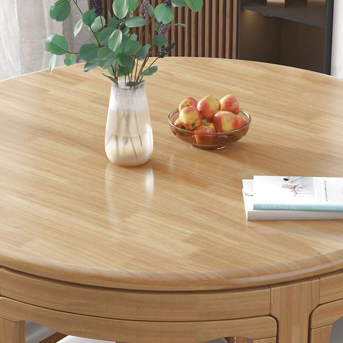 丸い木製のダイニングテーブルセット1/7ピースキッチン用ダイニングセット