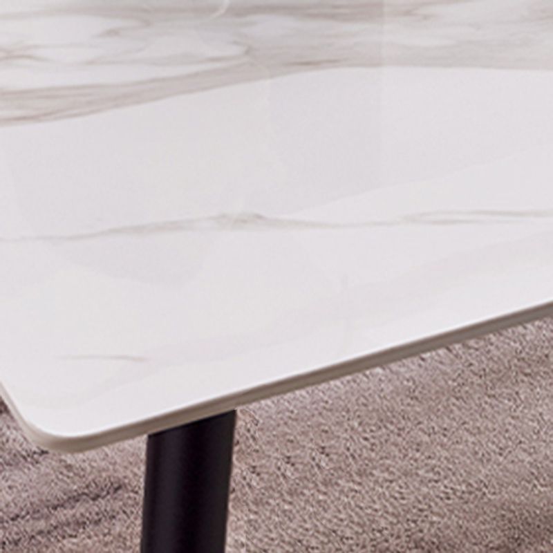 Modern Rectangle Dining Table for Home White Dinette Table with 4 Legs Clearhalo 'Dining Tables & Seating' 'Dining Tables' 'dining_table' 'furn' 'furn_dining_table' 'Furniture' 'Kitchen & Dining Furniture' 1200x1200_2b5b8890-764c-4755-a93c-e1d6b3c57eec