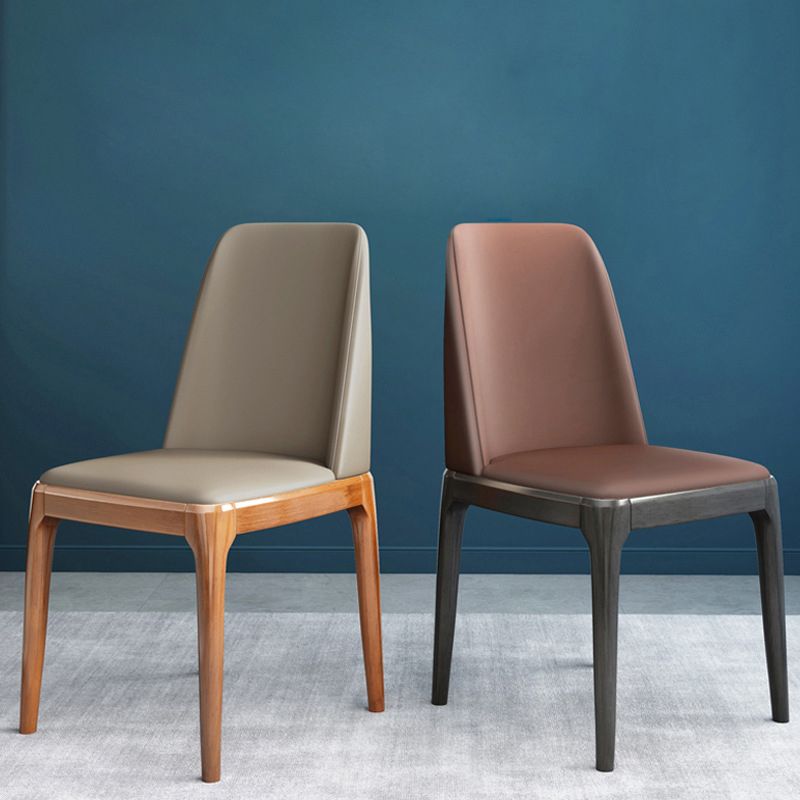 Glam Scandinavian Kitchen Dining Room Wood Chairs Solid Back Side Chair Set Clearhalo ' kitchen&dining_furn' 'Dining Chairs' 'Dining Tables & Seating' 'dining_chair' 'furn' 'furn_dining_chair' 'Furniture' 'furniture_dining_chair' 'Kitchen & Dining Furniture' 'kitchen' 1200x1200_2b5b8e8b-8604-4450-a5a7-5039612bffbe