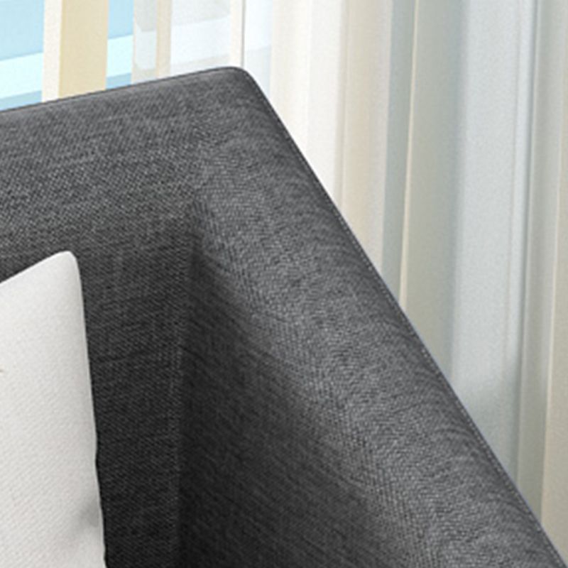 Contemporary Faux Leather Cotton Blend Sofa with Wooden Based Clearhalo 'Furniture' 'furniture_sofas' 'kitchen' 'kitchen_sofas' 'Living Room Furniture' 'Sofa' 'sofas' 1200x1200_2b5bb326-ba09-4688-9222-acbe9632416c