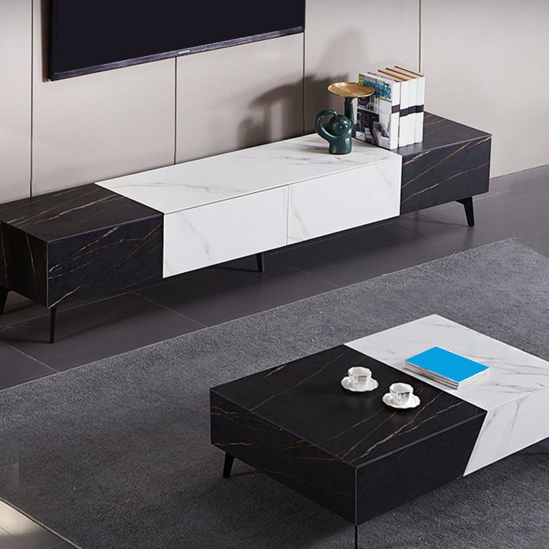 Modern Stone TV Stand Pine TV Media Stand with Drawers for Living Room Clearhalo 'furn' 'furn_tv_stands_entertainment_centers' 'Furniture' 'Living Room Furniture' 'TV Stands & Entertainment Centers' 'TV Stands & Media Storage Furniture' 'tv_stands_entertainment_centers' 1200x1200_2b5c2ed5-b5fa-48fa-b663-ac9656a4a0cc