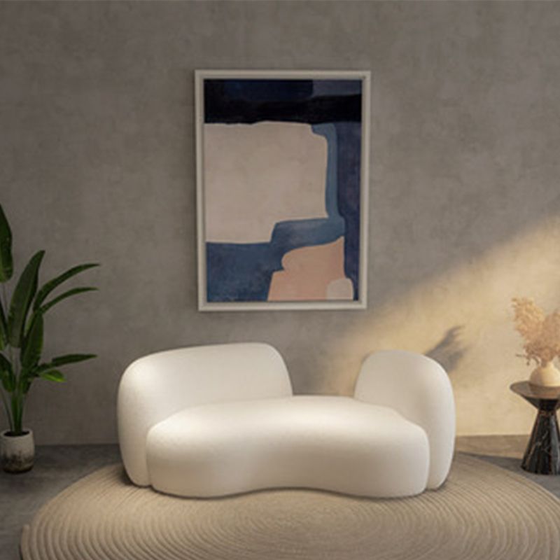 28.35 "Hoog gebogen Tuxedo -armbank Moderne stijl Witwolstoelen