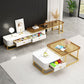 Square Coffee Table Frame Glass Top Coffee Table with Metal Legs Clearhalo 'Coffee & Accent Tables' 'Coffee Tables' 'coffee_tables' 'furn' 'furn_coffee_tables' 'Furniture' 'Living Room Furniture' 1200x1200_2b5e5e8b-6a15-4577-8ee1-d052cc90c783