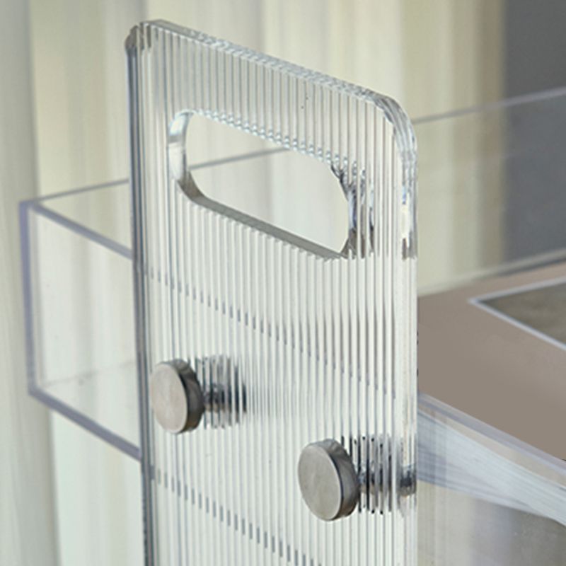 Modern Plastic Rectangular End Table Double Tier Corner Table with Storage Clearhalo 'Coffee & Accent Tables' 'End & Side Tables' 'end_side_tables' 'furn' 'furn_end_side_tables' 'Furniture' 'Living Room Furniture' 1200x1200_2b5ff715-81d2-4b71-8e79-60730d9f2540