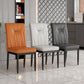 Leather Dining Chair Upholstered Home Dining Armless Side Chair