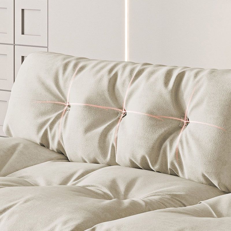 Modern de almohada cosida de almohada en sofá resistente a la mancha beige/naranja