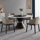 Glam Sintered Stone Top Kitchen Dining Table Round Shape Dining Table with Pedestal Base Clearhalo ' dining_table' 'Dining Tables & Seating' 'Dining Tables' 'furn' 'furn_dining_table' 'Furniture' 'furniture_dining_table' 'Kitchen & Dining Furniture' 'kitchen&dining_furn' 'kitchen' 'kitchen_dining_table' 1200x1200_2b624dd7-e719-44ae-b9da-e3b0a7d7a338