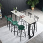 Contemporary Rectangle Bar Dining Table Indoor Bar Table with Black Metal Base Clearhalo 'Bar Furniture' 'Bar Tables' 'bar_tables' 'furn' 'furn_bar_tables' 'Furniture' 'furniture_bar_tables' 'Kitchen & Dining Furniture' 'kitchen&dining_furn' 'kitchen' 1200x1200_2b62a1f9-abdb-45db-b91d-3b05d439254d