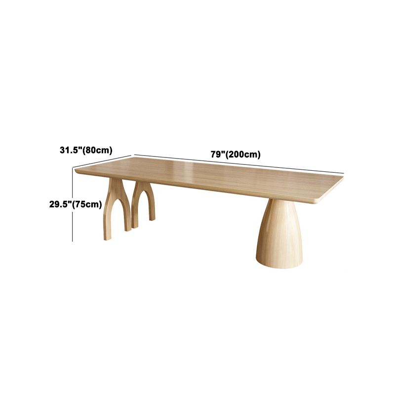 Ensemble de table à manger en bois massif industriel 1/2/7