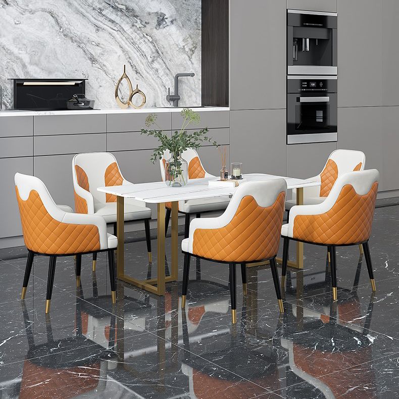 Traditional Luxury Rectangle Dining Table Double Pedestal Dinner Table Clearhalo ' dining_table' 'Dining Tables & Seating' 'Dining Tables' 'furn' 'furn_dining_table' 'Furniture' 'furniture_dining_table' 'Kitchen & Dining Furniture' 'kitchen&dining_furn' 'kitchen' 'kitchen_dining_table' 1200x1200_2b632e3c-7a97-4e7a-aa85-b8dff8c466de