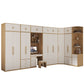 Contemporary Freestanding Wardrobe Engineered Wood White Wardrobe