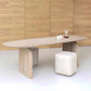 Contemporary Style Oval Furniture Double Pedestal Solid Wood Dinner Table Clearhalo ' dining_table' 'Dining Tables & Seating' 'Dining Tables' 'furn' 'furn_dining_table' 'Furniture' 'furniture_dining_table' 'Kitchen & Dining Furniture' 'kitchen&dining_furn' 'kitchen' 'kitchen_dining_table' 1200x1200_2b65b82b-d8f1-4a9c-8b0d-067717591ee4