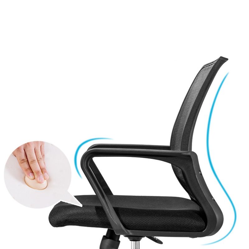 Silla de brazo contemporáneo brazos verdes silla de oficina lumbar ajustable