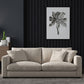 Linen Blend Square Arm Sofa and Sectional with Slipcovered for Living Room
