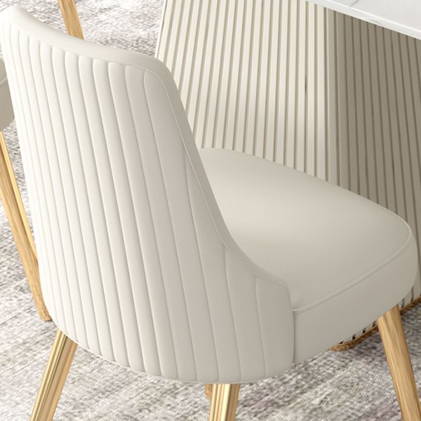 Nordic 1/5/6/7 Pieces Dining Set Rectangle Stone Dining Table for Dining Room Clearhalo 'Dining Room Sets' 'Dining Tables & Seating' 'dining_room_set' 'furn' 'furn_dining_room_set' 'Furniture' 'Kitchen & Dining Furniture' 1200x1200_2b68678f-6870-4d37-a6df-b5371a137c13