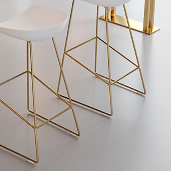 Taburete de bar sin brazos de metal de estilo contemporáneo, taburete de bar de cuero PU para cocina