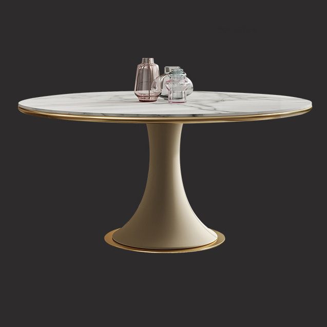 Traditional Round Luxury Dining Table White Sintered Stone Table with White Pedestal Base Clearhalo ' dining_table' 'Dining Tables & Seating' 'Dining Tables' 'furn' 'furn_dining_table' 'Furniture' 'furniture_dining_table' 'Kitchen & Dining Furniture' 'kitchen&dining_furn' 'kitchen' 'kitchen_dining_table' 1200x1200_2b69edc2-8d08-465b-89ad-c4be523ab3f7